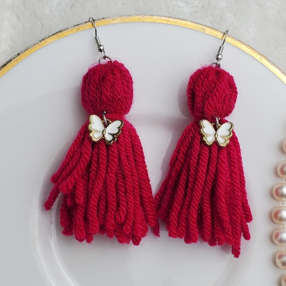🌟5/$25 BOHEMIAN PINK TASSEL EARRINGS - Picture 2 of 2